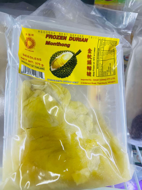 sầu riêng thái không hạt 18$ 375g