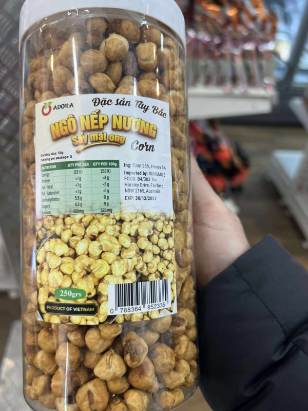 ngô nếp nương sấy mật ong