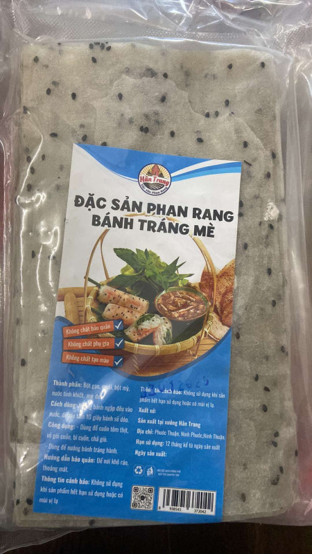bánh tráng mè đen 8$
