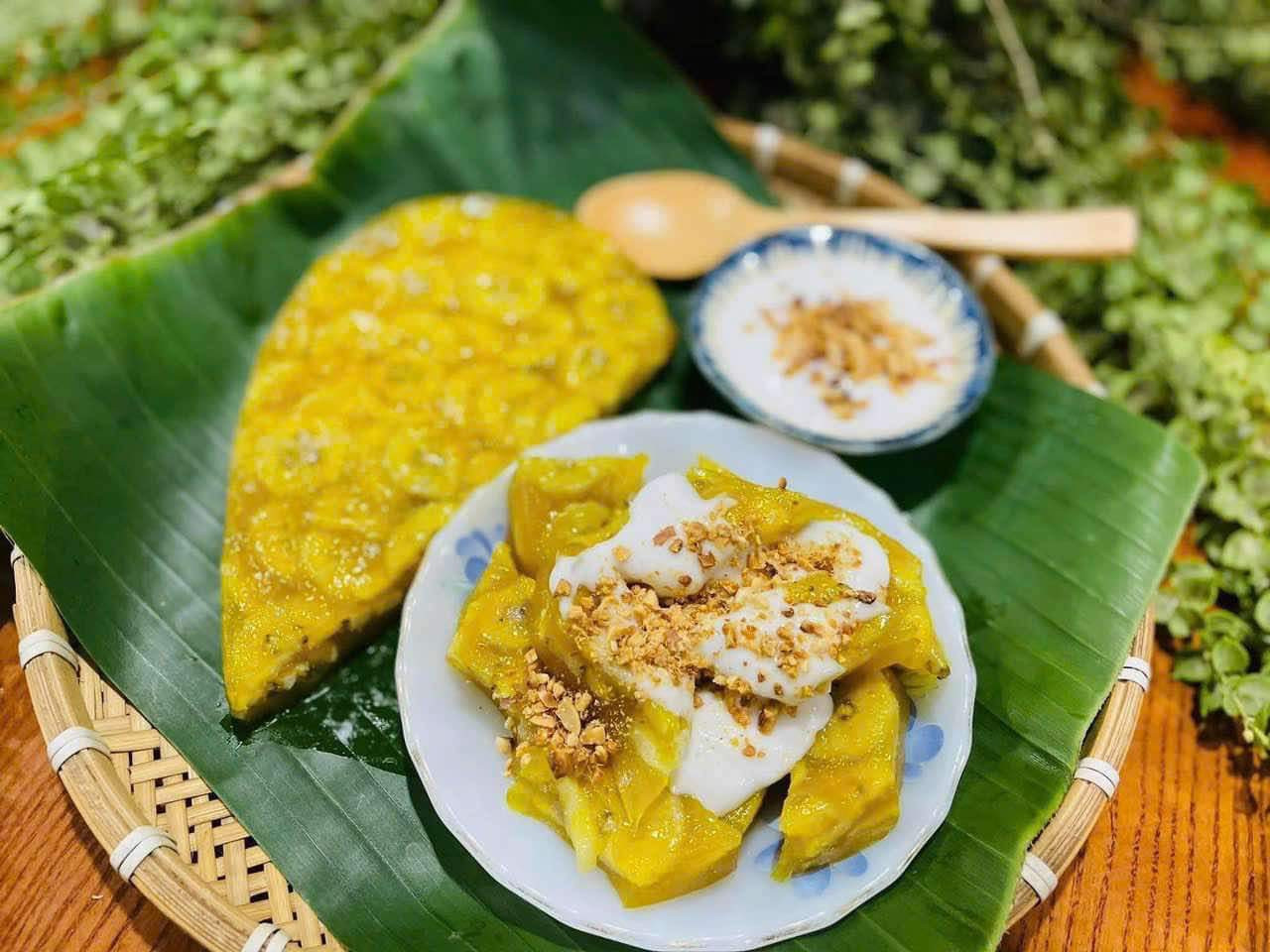 Bánh chuối hấp cốt dừa 12$