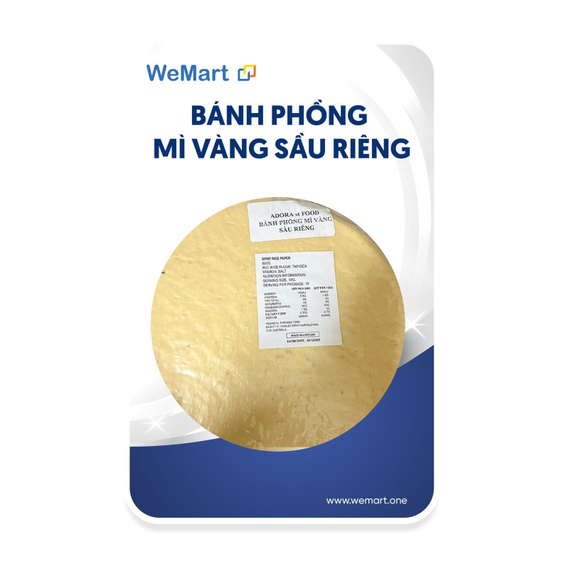 Bánh phồng mì vàng sầu riêng