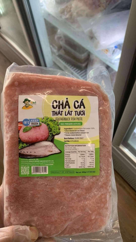 chả cá thát lác tươi 18$ 500gr