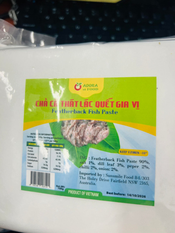 chả cá thát lác quết gia vi 25$