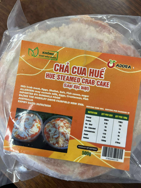 Chả cua tươi Huế