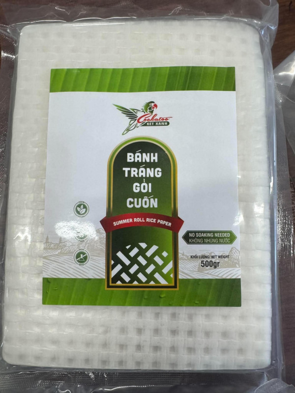 Bánh tráng gỏi cuốn két xanh ko nhúng nước