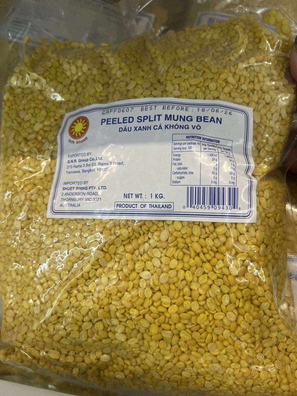đậu xanh không vỏ 7$ 1kg