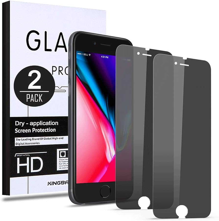 iPhone 7 Black Tempered Glass Pro+