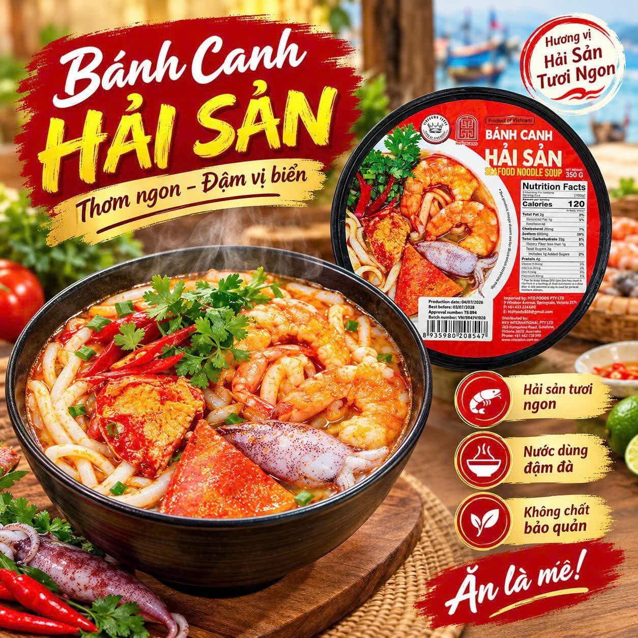 Bánh canh hải sản thùng